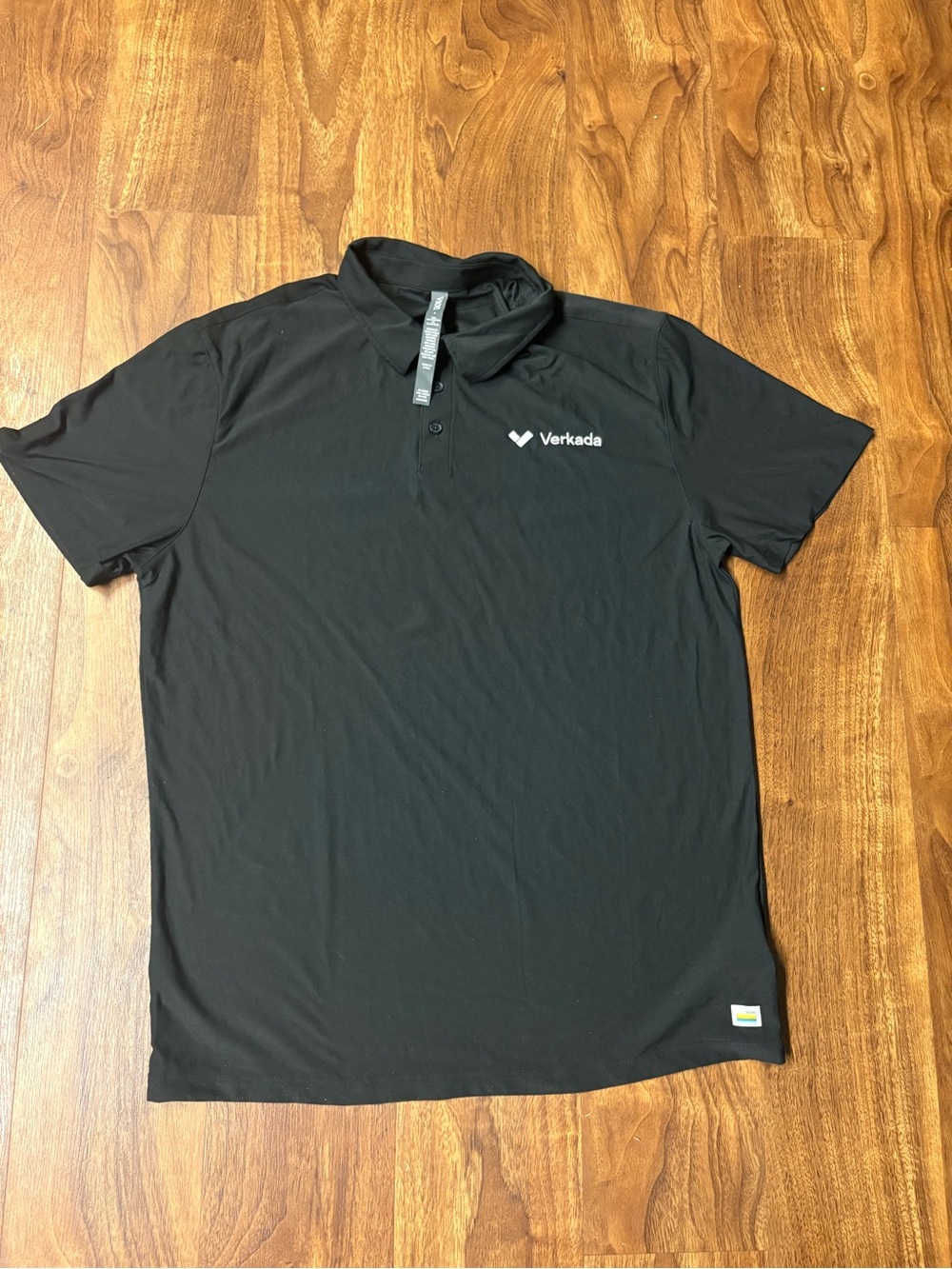 Vuori x Verkada Strato Tech Polo Shirt Black Men's Size Large